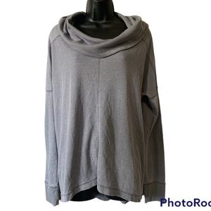 Lucky Brand Cowl Neck Waffle Shirt Size Large